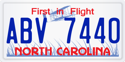 NC license plate ABV7440