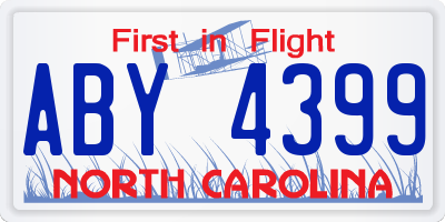 NC license plate ABY4399