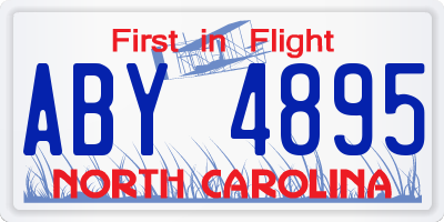 NC license plate ABY4895