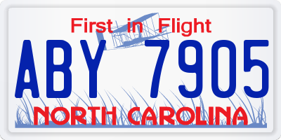 NC license plate ABY7905