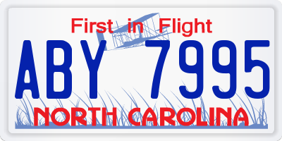 NC license plate ABY7995