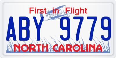 NC license plate ABY9779