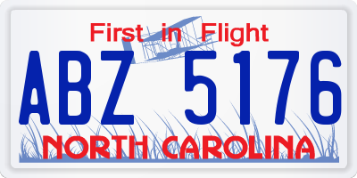 NC license plate ABZ5176