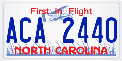 NC license plate ACA2440