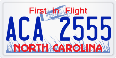NC license plate ACA2555