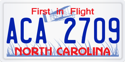 NC license plate ACA2709
