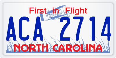 NC license plate ACA2714