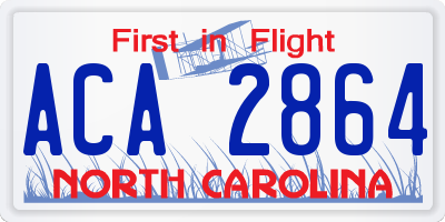 NC license plate ACA2864