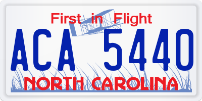 NC license plate ACA5440