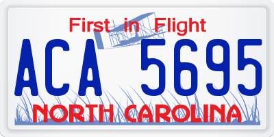 NC license plate ACA5695