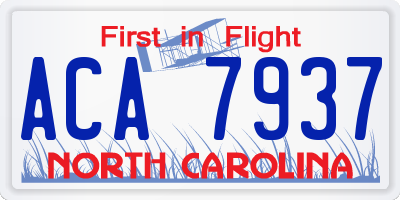NC license plate ACA7937