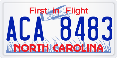 NC license plate ACA8483