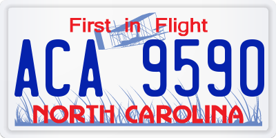 NC license plate ACA9590