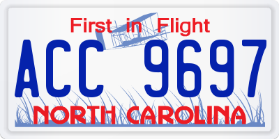 NC license plate ACC9697