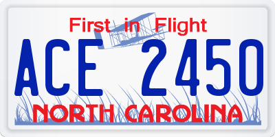NC license plate ACE2450