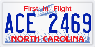 NC license plate ACE2469