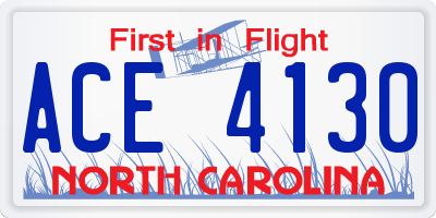 NC license plate ACE4130