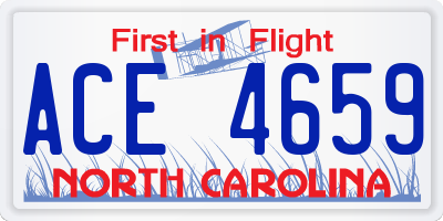 NC license plate ACE4659