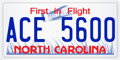 NC license plate ACE5600