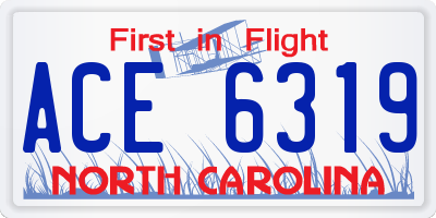 NC license plate ACE6319