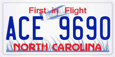 NC license plate ACE9690