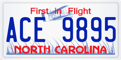 NC license plate ACE9895