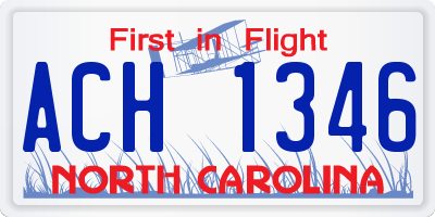 NC license plate ACH1346
