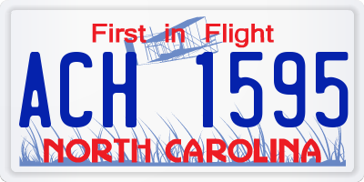 NC license plate ACH1595