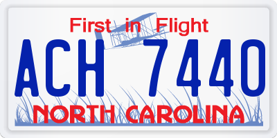 NC license plate ACH7440