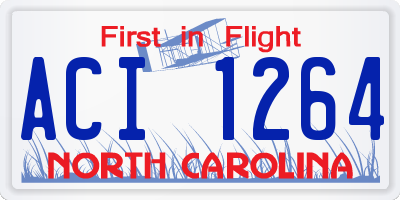 NC license plate ACI1264