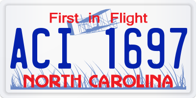 NC license plate ACI1697