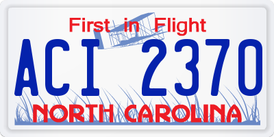 NC license plate ACI2370