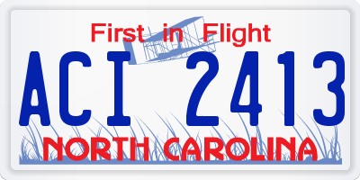 NC license plate ACI2413