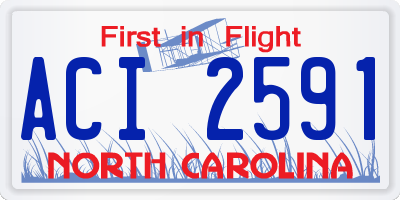 NC license plate ACI2591
