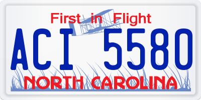 NC license plate ACI5580