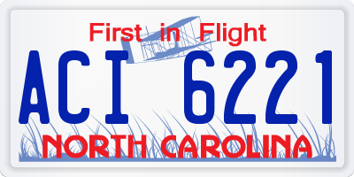 NC license plate ACI6221