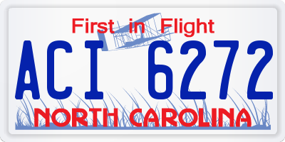 NC license plate ACI6272