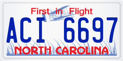 NC license plate ACI6697