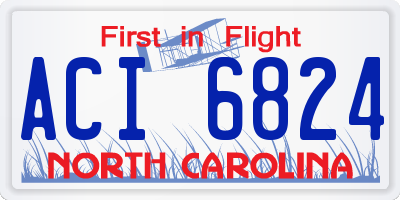 NC license plate ACI6824