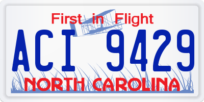 NC license plate ACI9429