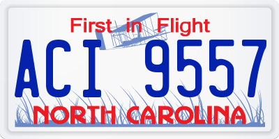 NC license plate ACI9557