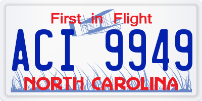 NC license plate ACI9949