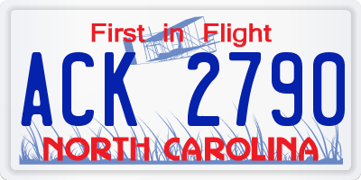 NC license plate ACK2790