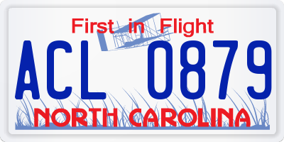 NC license plate ACL0879