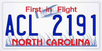 NC license plate ACL2191