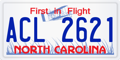 NC license plate ACL2621
