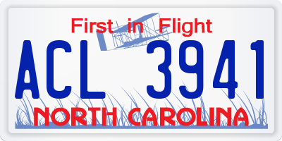 NC license plate ACL3941