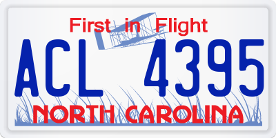 NC license plate ACL4395