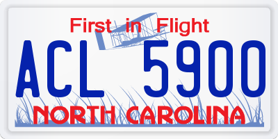 NC license plate ACL5900