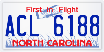NC license plate ACL6188